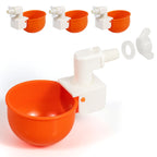 MAYKI Chicken Waterer Cups, 4-Pack Automatic Water Dispenser, No-Leak Poultry Waterer for Coop Buckets & DIY Systems, Large Water Cups for MAYKI Waterer Set, Durable PVC