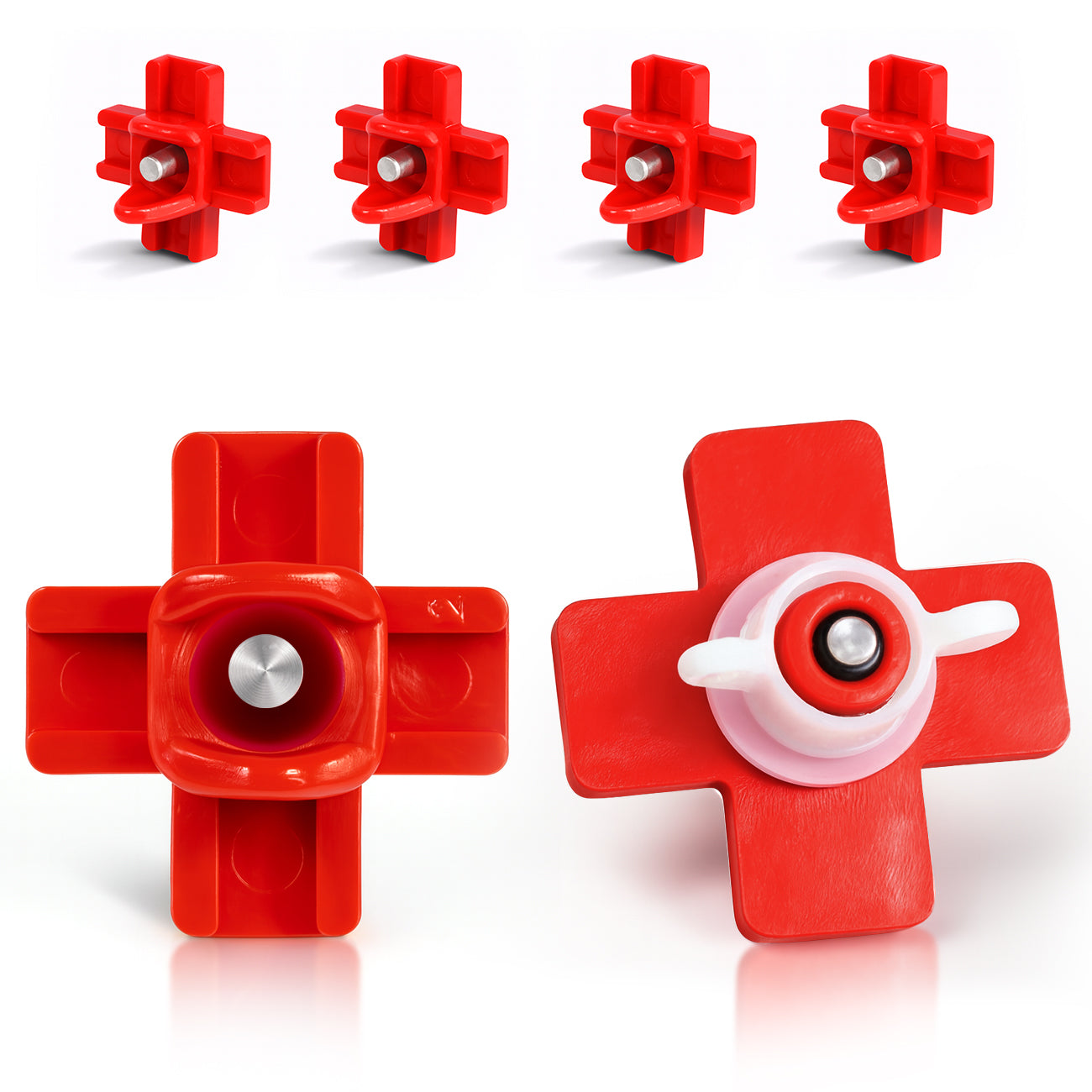 MAYKI Chicken Waterer Nipples, 4-Pack Horizontal Chicken Water Nipples, Leakproof Poultry Watering System for Buckets, Barrels & DIY Setups, for MAYKI Waterer Set, Water-Saving Design